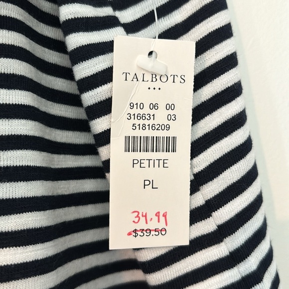 NWT Talbots Striped Ruffle Tank - Picture 4 of 5